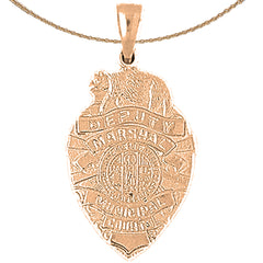 Deputy Marshall-Anhänger aus 10 Karat, 14 Karat oder 18 Karat Gold