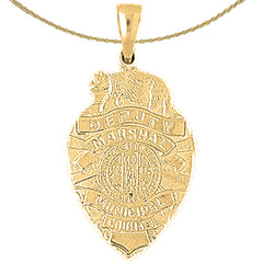 Deputy Marshall-Anhänger aus 10 Karat, 14 Karat oder 18 Karat Gold