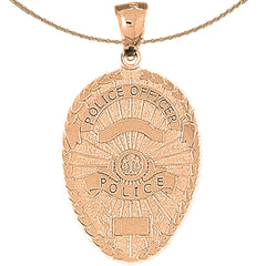 Anhänger mit Polizeiabzeichen aus 10 Karat, 14 Karat oder 18 Karat Gold