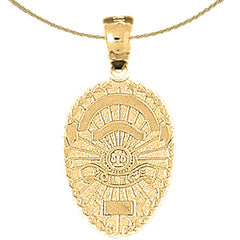 14K oder 18K Gold Polizeioffizier Abzeichen Anhänger