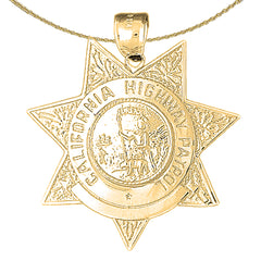 Anhänger der California Highway Patrol aus 10 Karat, 14 Karat oder 18 Karat Gold