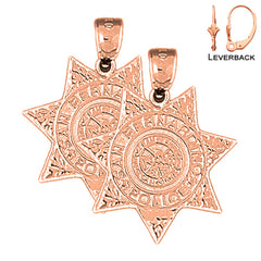 14K or 18K Gold San Bernardino Police Earrings