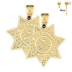 14K or 18K Gold San Bernardino Police Earrings