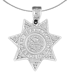 San Bernardino Polizei-Anhänger aus 10 Karat, 14 Karat oder 18 Karat Gold