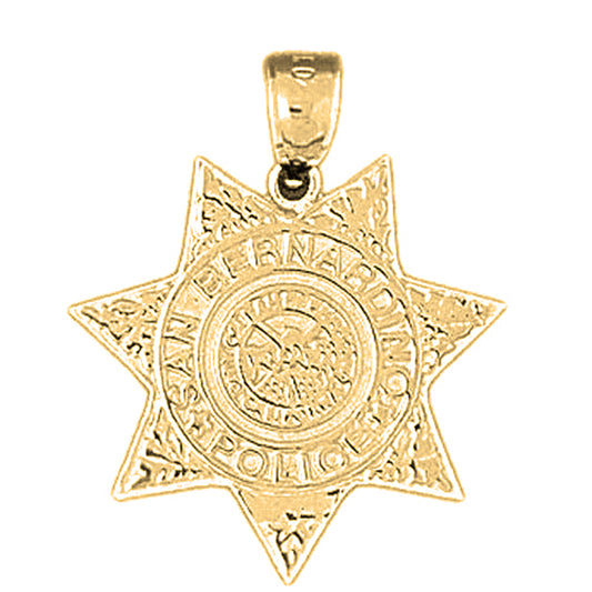 10K, 14K or 18K Gold San Bernardino Police Pendant