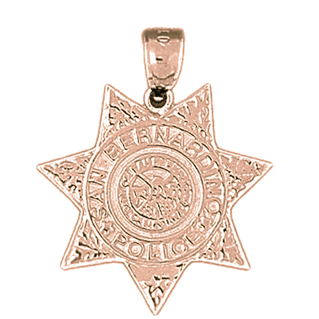 10K, 14K or 18K Gold San Bernardino Police Pendant