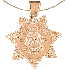 10K, 14K or 18K Gold Maywood Police Pendant