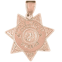10K, 14K or 18K Gold Maywood Police Pendant
