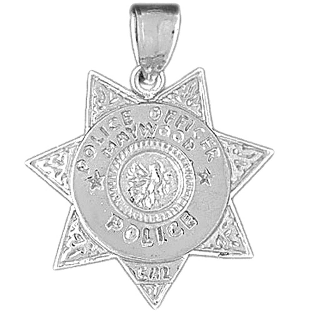 10K, 14K or 18K Gold Maywood Police Pendant