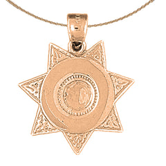 10K, 14K oder 18K Gold-Abzeichen-Anhänger