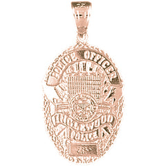 10K, 14K or 18K Gold Inglewood Police Pendant