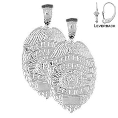 14K or 18K Gold Pasadena Police Earrings