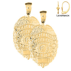 14K or 18K Gold Pasadena Police Earrings