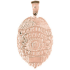 10K, 14K or 18K Gold Pasadena Police Pendant