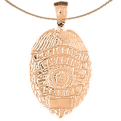 10K, 14K oder 18K Goldanhänger der Pasadena Polizei