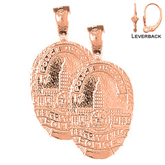 Pendientes de policía de Beverly Hills de oro de 14 quilates o 18 quilates