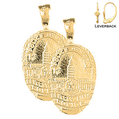 30 mm große Beverly Hills Police-Ohrringe aus Sterlingsilber (weiß- oder gelbvergoldet)