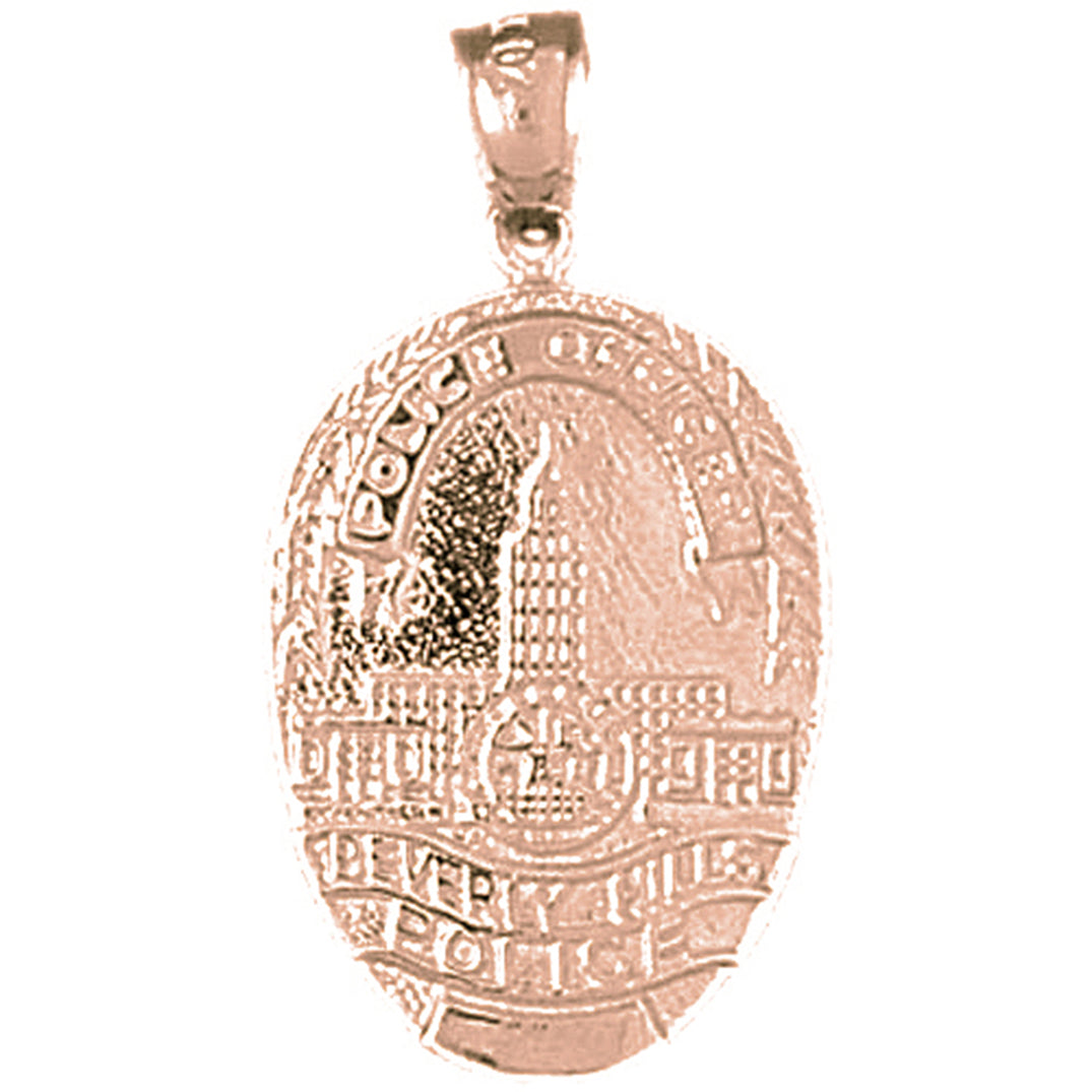 10K, 14K or 18K Gold Beverly Hills Police Pendant