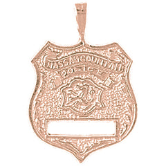 10K, 14K or 18K Gold New York Police Pendant
