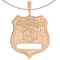 10K, 14K oder 18K Goldanhänger „New Yorker Polizei“