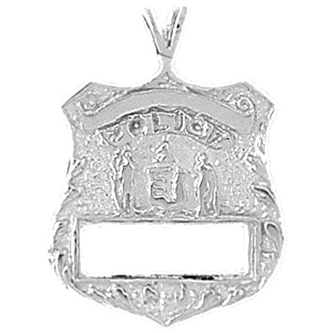 10K, 14K or 18K Gold New York Police Pendant