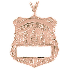 10K, 14K or 18K Gold New York Police Pendant
