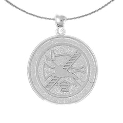 10K, 14K or 18K Gold Fire Department Pendant