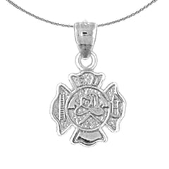 14K or 18K Gold Fire Department Pendant