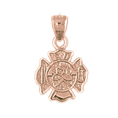 14K or 18K Gold Fire Department Pendant