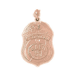 10K, 14K or 18K Gold Fire Department Pendant