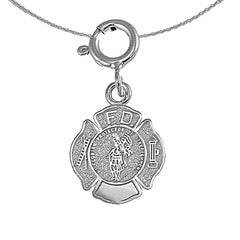 14K or 18K Gold Fire Department Pendant