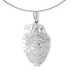 14K or 18K Gold Fire Department Pendant