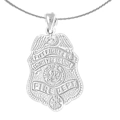10K, 14K or 18K Gold County Of Orange Fire Department Pendant