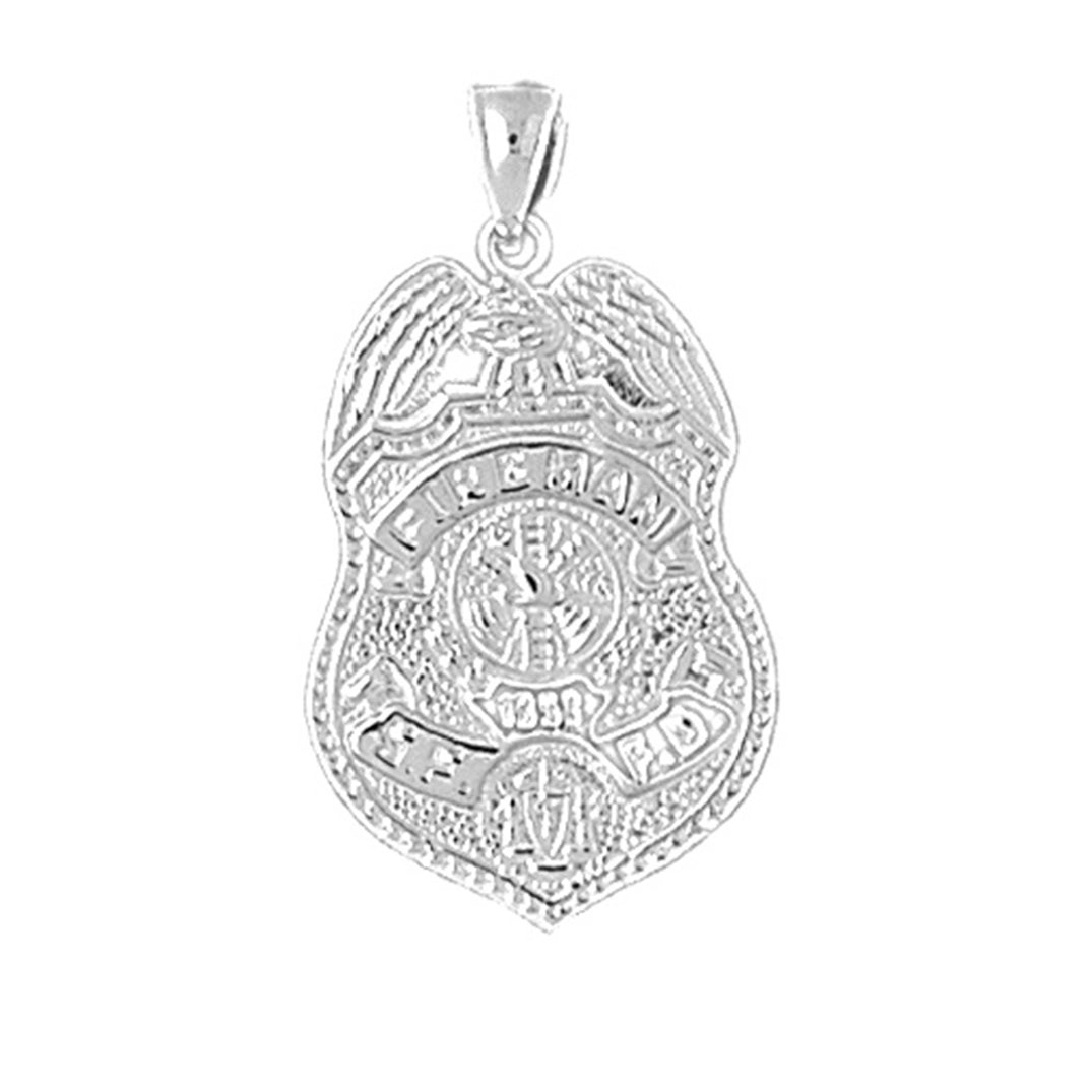 10K, 14K or 18K Gold Fire Department San Francisco Pendant