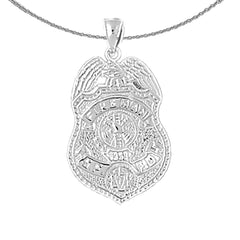10K, 14K or 18K Gold Fire Department San Francisco Pendant
