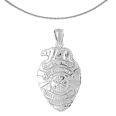 Colgante del Departamento de Bomberos de Los Ángeles de oro de 10K, 14K o 18K