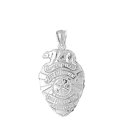 10K, 14K or 18K Gold Los Angeles Fire Department Pendant