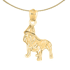 10K, 14K or 18K Gold Fire Dog Pendant