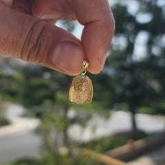 10K, 14K or 18K Gold Fireman's Helmet Pendant