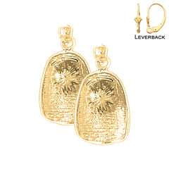 14K or 18K Gold Fireman's Helmet Earrings