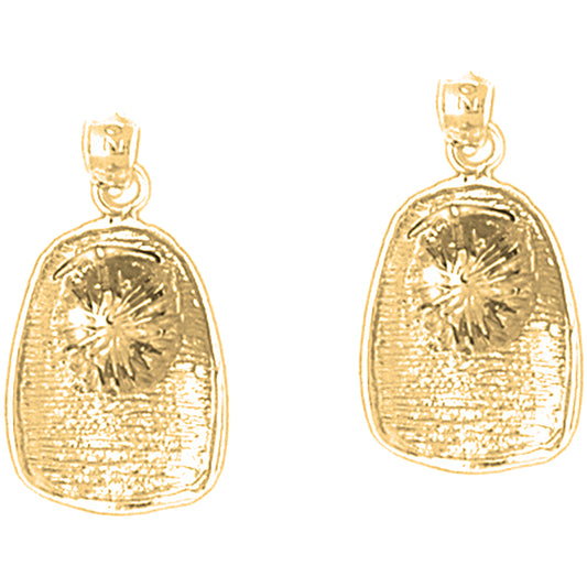 14K or 18K Gold 23mm Fireman's Helmet Earrings