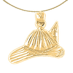 14K or 18K Gold Fireman's Helmet Pendant