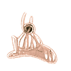 14K or 18K Gold Fireman's Helmet Pendant