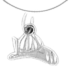 Feuerwehrhelm-Anhänger aus 14 Karat oder 18 Karat Gold