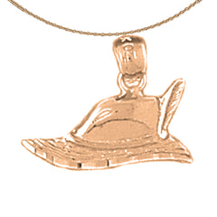 14K or 18K Gold Fireman's Helmet Pendant