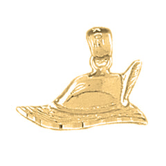 14K or 18K Gold Fireman's Helmet Pendant
