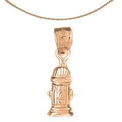 14K or 18K Gold Fire Hydrant Pendant