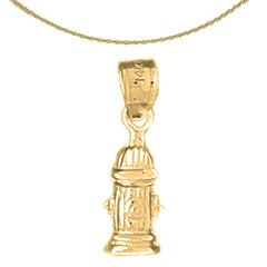 14K or 18K Gold Fire Hydrant Pendant