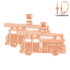 14K oder 18K Gold 30mm Feuerwehrleiter Ohrringe