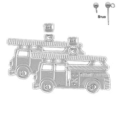 14K oder 18K Gold 30mm Feuerwehrleiter Ohrringe